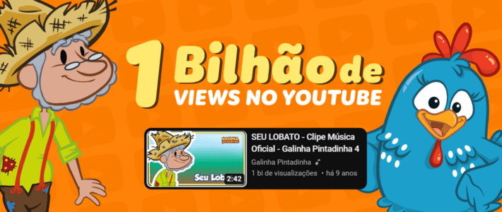 ‘Seu Lobato’ de Galinha Pintadinha chega a 1 bilhão de visualizações no YouTube